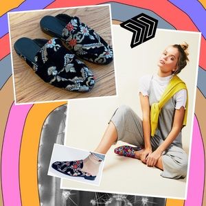 FP 🤍 Embellished Mules // Brocade At Ease Loafers